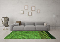 Machine Washable Abstract Green Modern Rug, wshabs5168grn