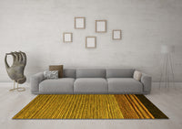 Machine Washable Abstract Yellow Modern Rug, wshabs5168yw