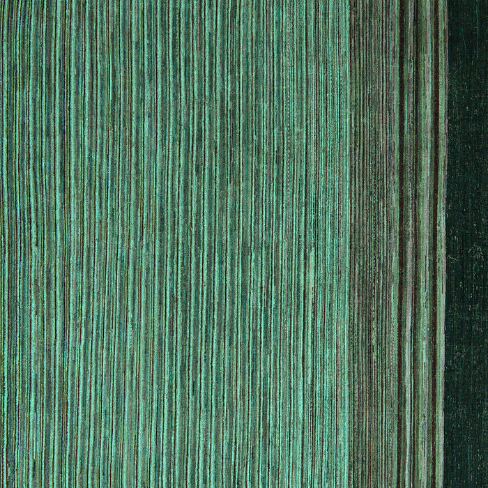 Square Machine Washable Abstract Turquoise Modern Area Rugs, wshabs5168turq