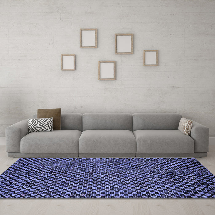 Machine Washable Abstract Blue Modern Rug in a Living Room, wshabs5169blu