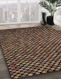 Abstract Orange Brown Modern Rug, abs5169