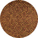 Round Machine Washable Abstract Orange Modern Area Rugs, wshabs5169org