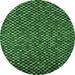 Round Machine Washable Abstract Emerald Green Modern Area Rugs, wshabs5169emgrn