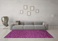 Machine Washable Abstract Pink Modern Rug, wshabs5169pnk