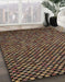 Abstract Orange Brown Modern Rug in Family Room, abs5169