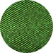 Round Abstract Green Modern Rug, abs5169grn