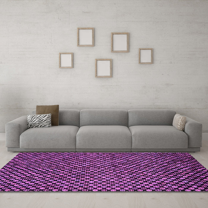 Machine Washable Abstract Purple Modern Area Rugs in a Living Room, wshabs5169pur