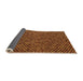 Sideview of Abstract Orange Modern Rug, abs5169org