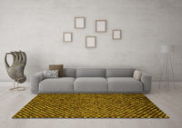 Machine Washable Abstract Yellow Modern Rug, wshabs5169yw