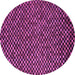 Round Abstract Pink Modern Rug, abs5169pnk