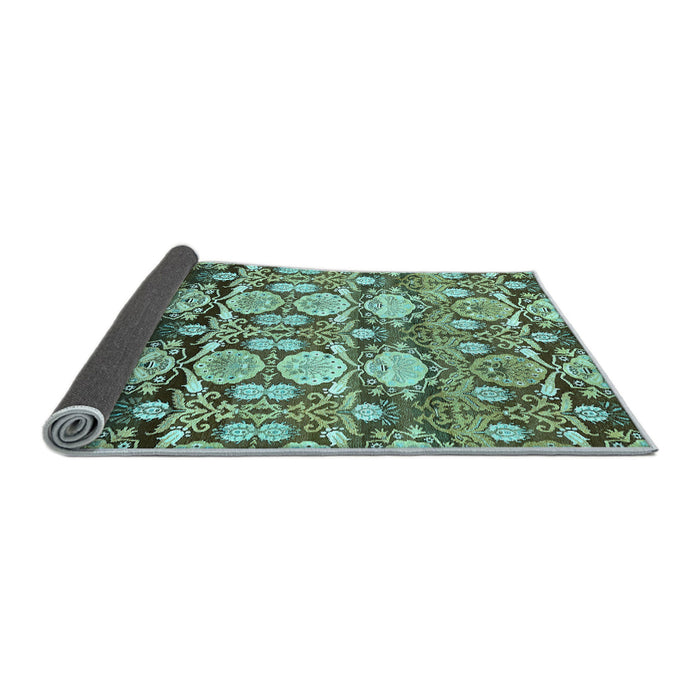 Sideview of Abstract Light Blue Modern Rug, abs516lblu