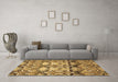 Machine Washable Abstract Brown Modern Rug in a Living Room,, wshabs516brn