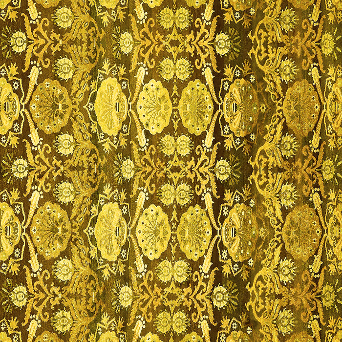 Square Abstract Yellow Modern Rug, abs516yw