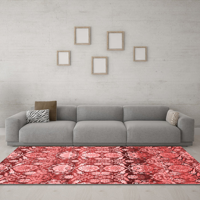 Modern Red Washable Rugs