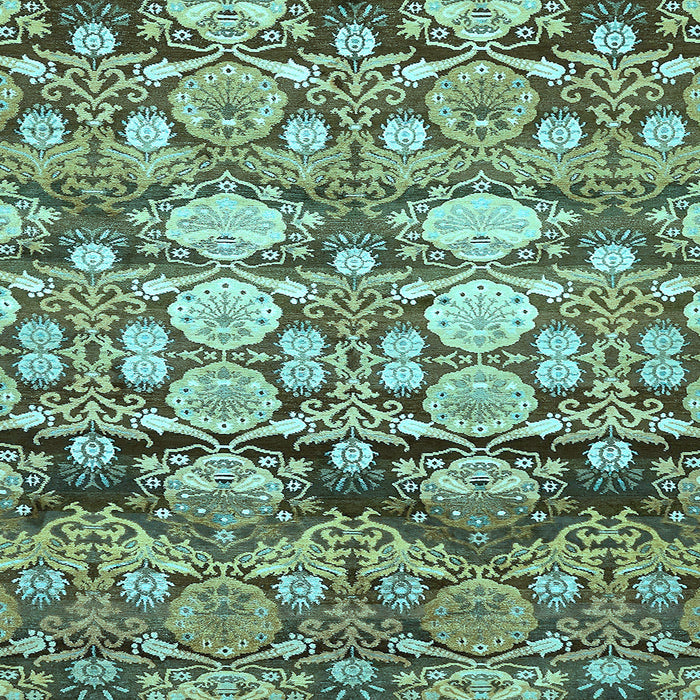 Square Abstract Light Blue Modern Rug, abs516lblu