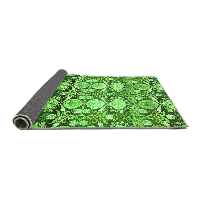 Sideview of Abstract Green Modern Rug, abs516grn