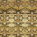 Square Abstract Chrome Gold Yellow Modern Rug, abs516