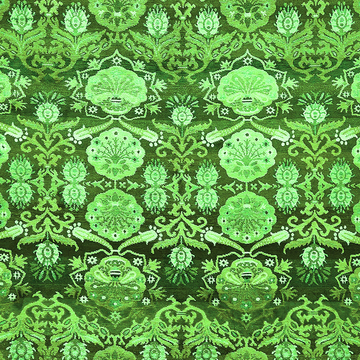 Machine Washable Abstract Green Modern Area Rugs, wshabs516grn