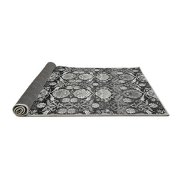 Sideview of Abstract Gray Modern Rug, abs516gry