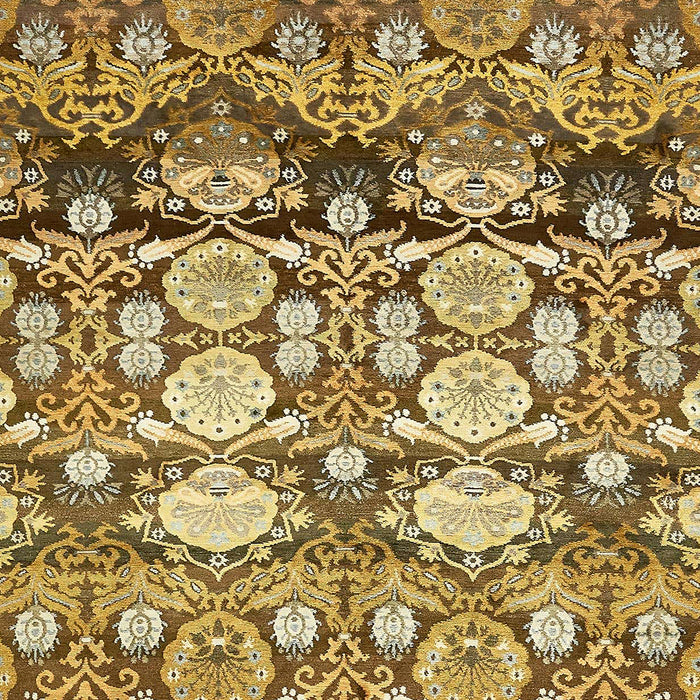 Abstract Chrome Gold Yellow Modern Rug, abs516