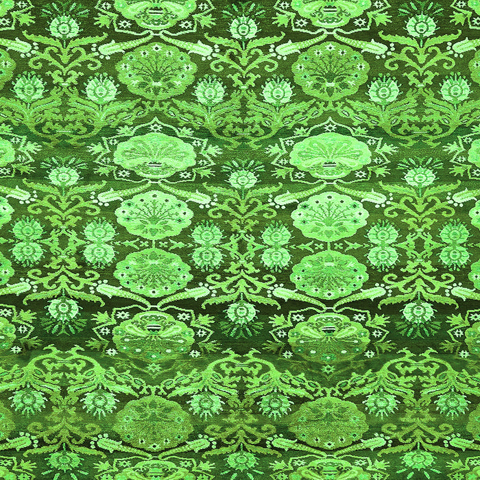 Square Abstract Green Modern Rug, abs516grn