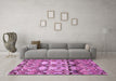 Machine Washable Abstract Purple Modern Area Rugs in a Living Room, wshabs516pur