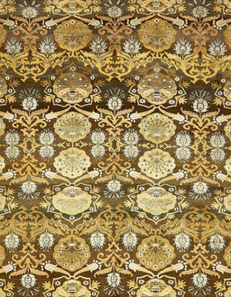 Machine Washable Abstract Chrome Gold Yellow Rug, wshabs516