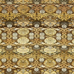 Square Machine Washable Abstract Chrome Gold Yellow Rug, wshabs516