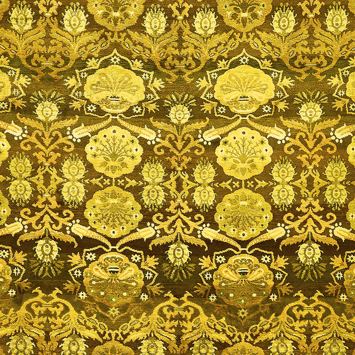 Machine Washable Abstract Yellow Modern Rug, wshabs516yw