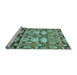 Sideview of Machine Washable Abstract Light Blue Modern Rug, wshabs516lblu