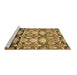 Sideview of Machine Washable Abstract Brown Modern Rug, wshabs516brn