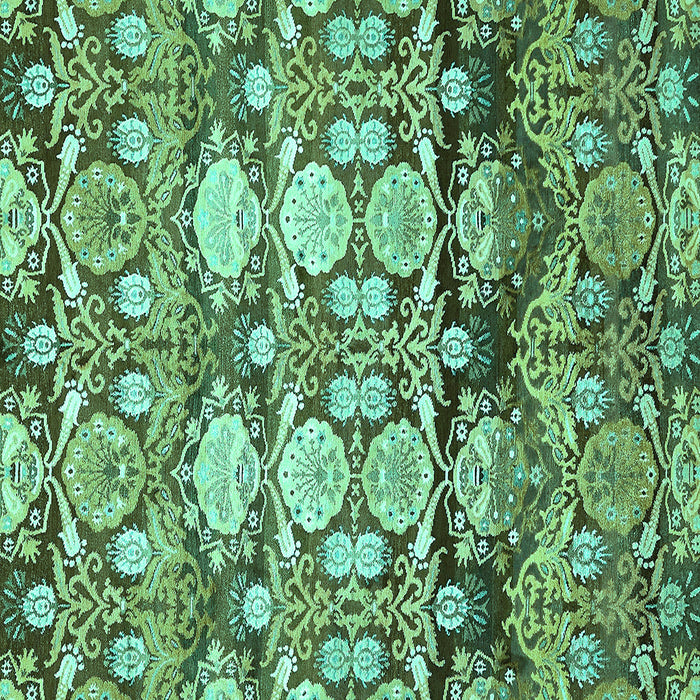 Square Abstract Turquoise Modern Rug, abs516turq