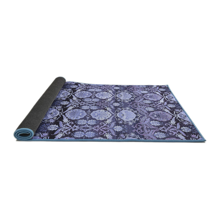 Sideview of Abstract Blue Modern Rug, abs516blu