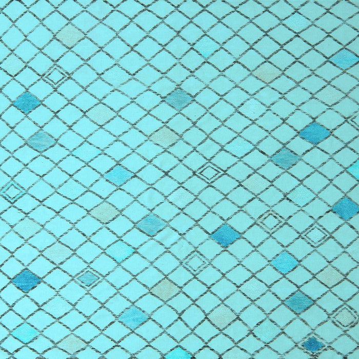 Square Solid Light Blue Modern Rug, abs5170lblu