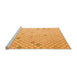 Sideview of Machine Washable Solid Orange Modern Area Rugs, wshabs5170org