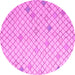 Round Solid Pink Modern Rug, abs5170pnk