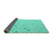 Sideview of Solid Turquoise Modern Rug, abs5170turq