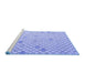 Sideview of Machine Washable Solid Blue Modern Rug, wshabs5170blu