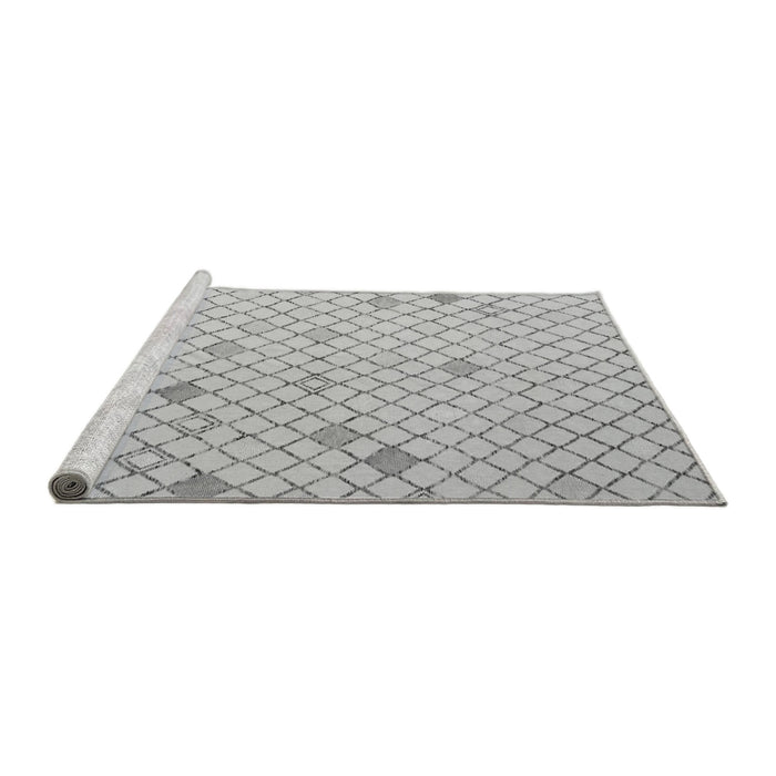 Sideview of Machine Washable Solid Gray Modern Rug, wshabs5170gry