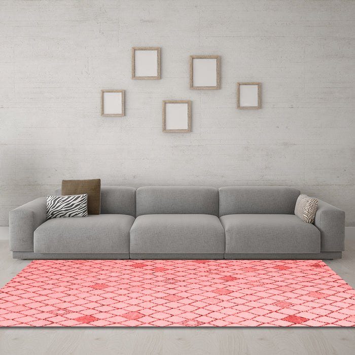 Modern Red Washable Rugs