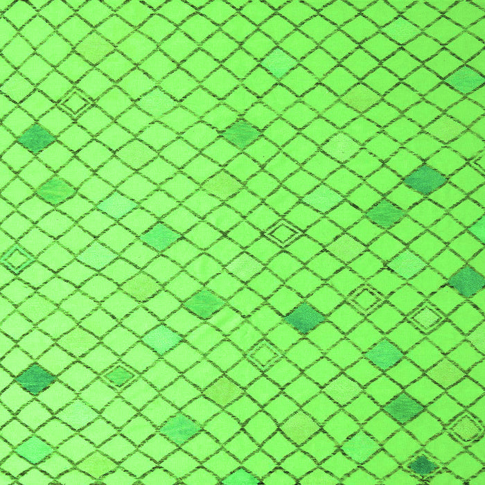 Square Machine Washable Solid Green Modern Area Rugs, wshabs5170grn