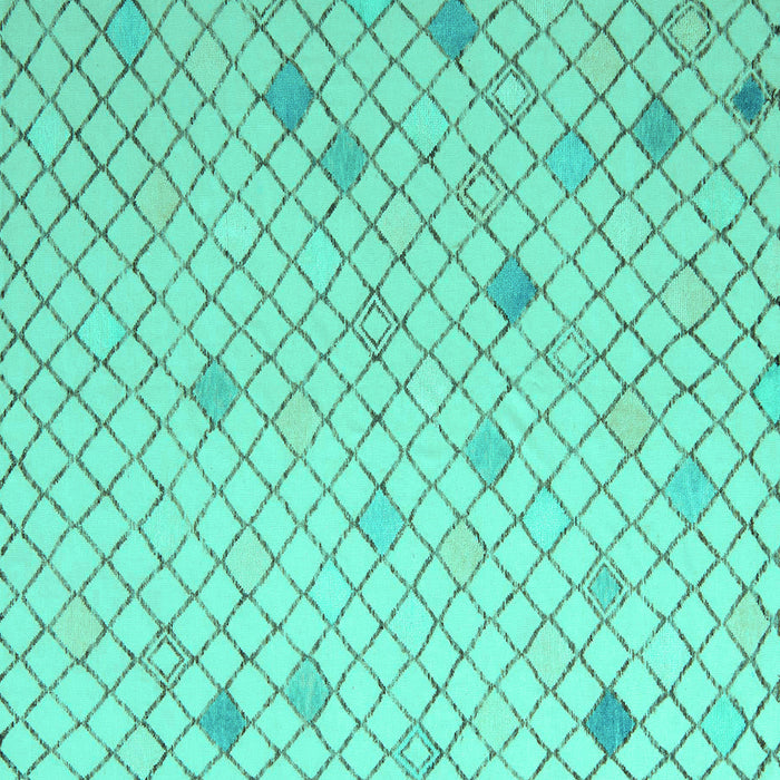 Square Solid Turquoise Modern Rug, abs5170turq