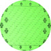 Round Solid Green Modern Rug, abs5171grn