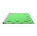 Sideview of Machine Washable Solid Emerald Green Modern Area Rugs, wshabs5171emgrn