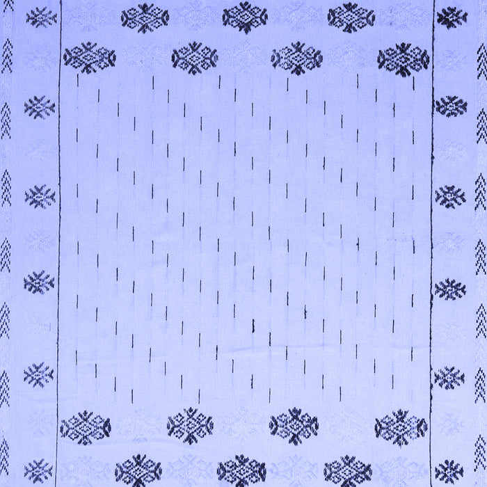 Square Machine Washable Solid Blue Modern Rug, wshabs5171blu