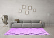 Machine Washable Solid Purple Modern Area Rugs in a Living Room, wshabs5171pur