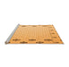 Sideview of Machine Washable Solid Orange Modern Area Rugs, wshabs5171org