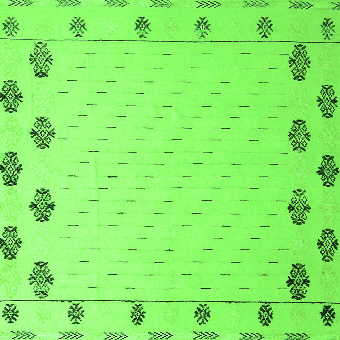 Square Solid Green Modern Rug, abs5171grn