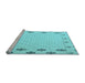 Sideview of Machine Washable Solid Light Blue Modern Rug, wshabs5171lblu