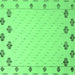 Square Machine Washable Solid Emerald Green Modern Area Rugs, wshabs5171emgrn